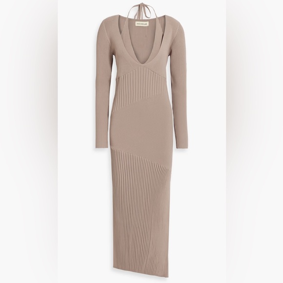 Nicholas The Lsbel long sleeve halter midi dress size small - Picture 2 of 4